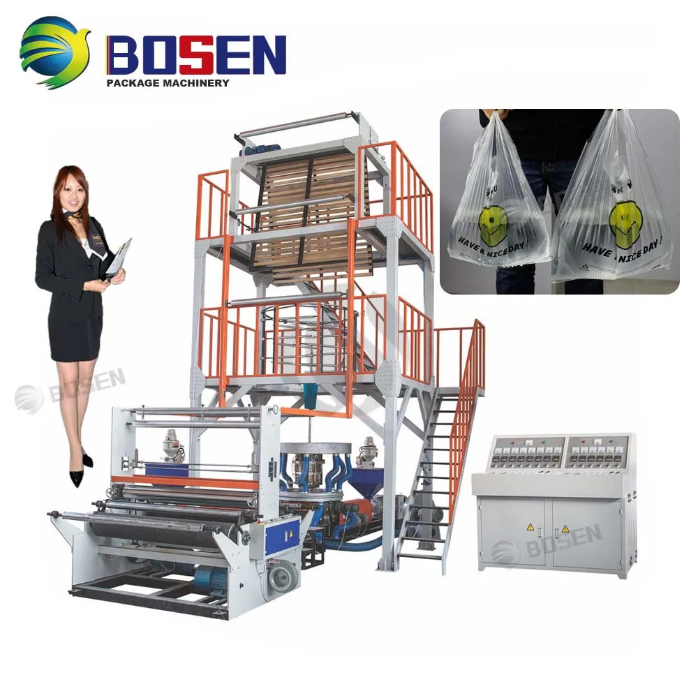 BOSEN  High Output Extruder Machine Biodegradable film blowing machine China