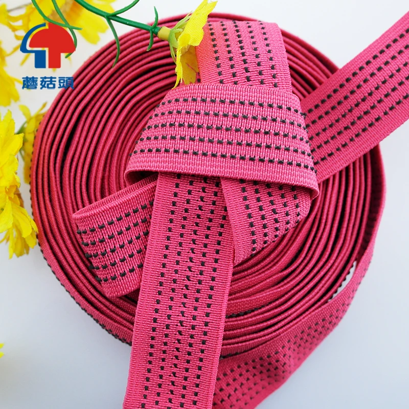 factory wholesale custom Non-slip flat elastic band webbing colorful elastic tape for Bundle