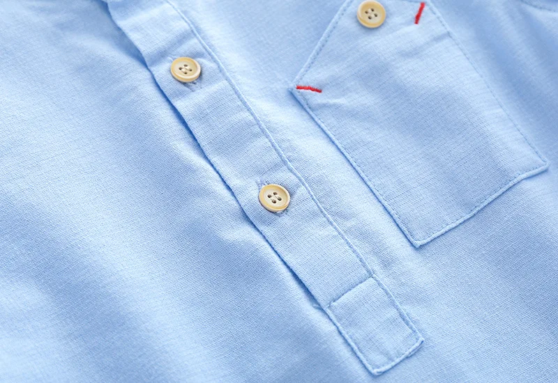 Летняя футболка для мальчиков Детские топы Однотонная рубашка с коротким рукавом