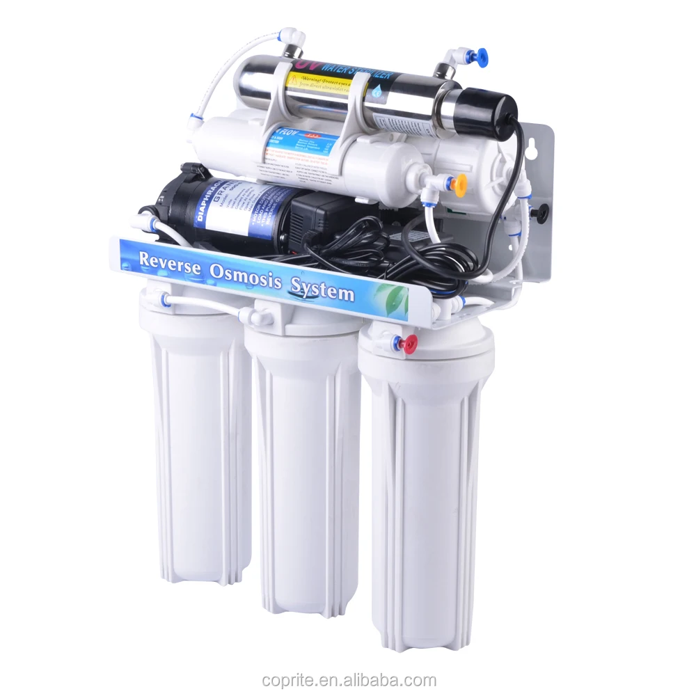 
7 stage 10 inch housing auto flush Reverse Osmosis water filter system for home use 