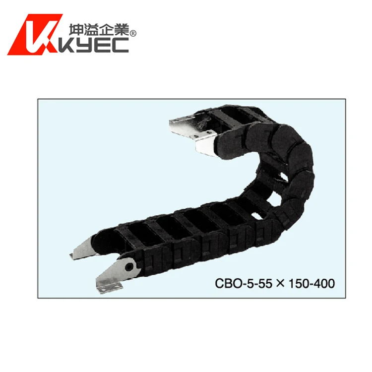 KYEC CBC Series Opened Cable Chain Snap-on Type cnc plastic protection black cable chain