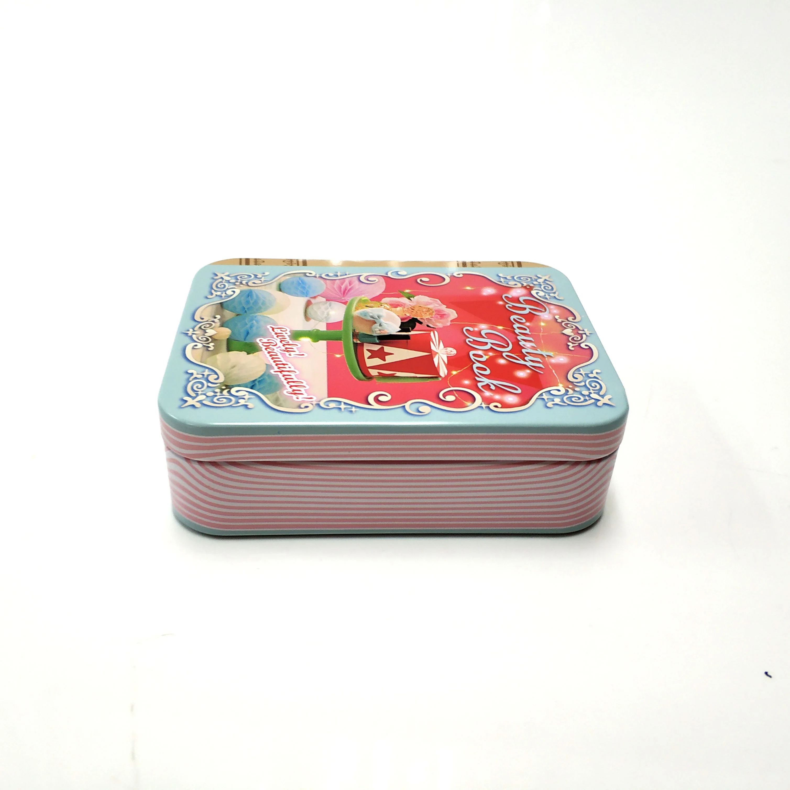 Small hinged lid candy tin box factory price custom metal mint tin can