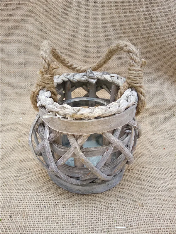 
Willow wicker white decorative lanterns 