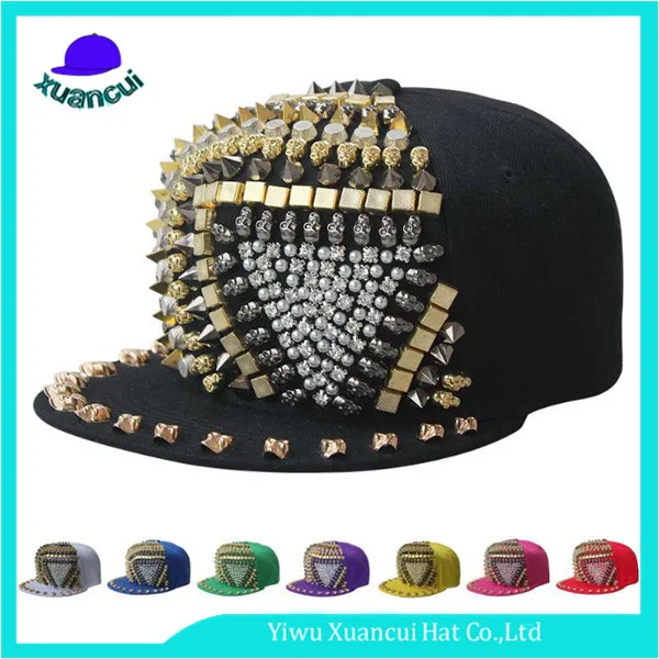 Queen style high quality bling bling hip hop caps customized california snapback hat