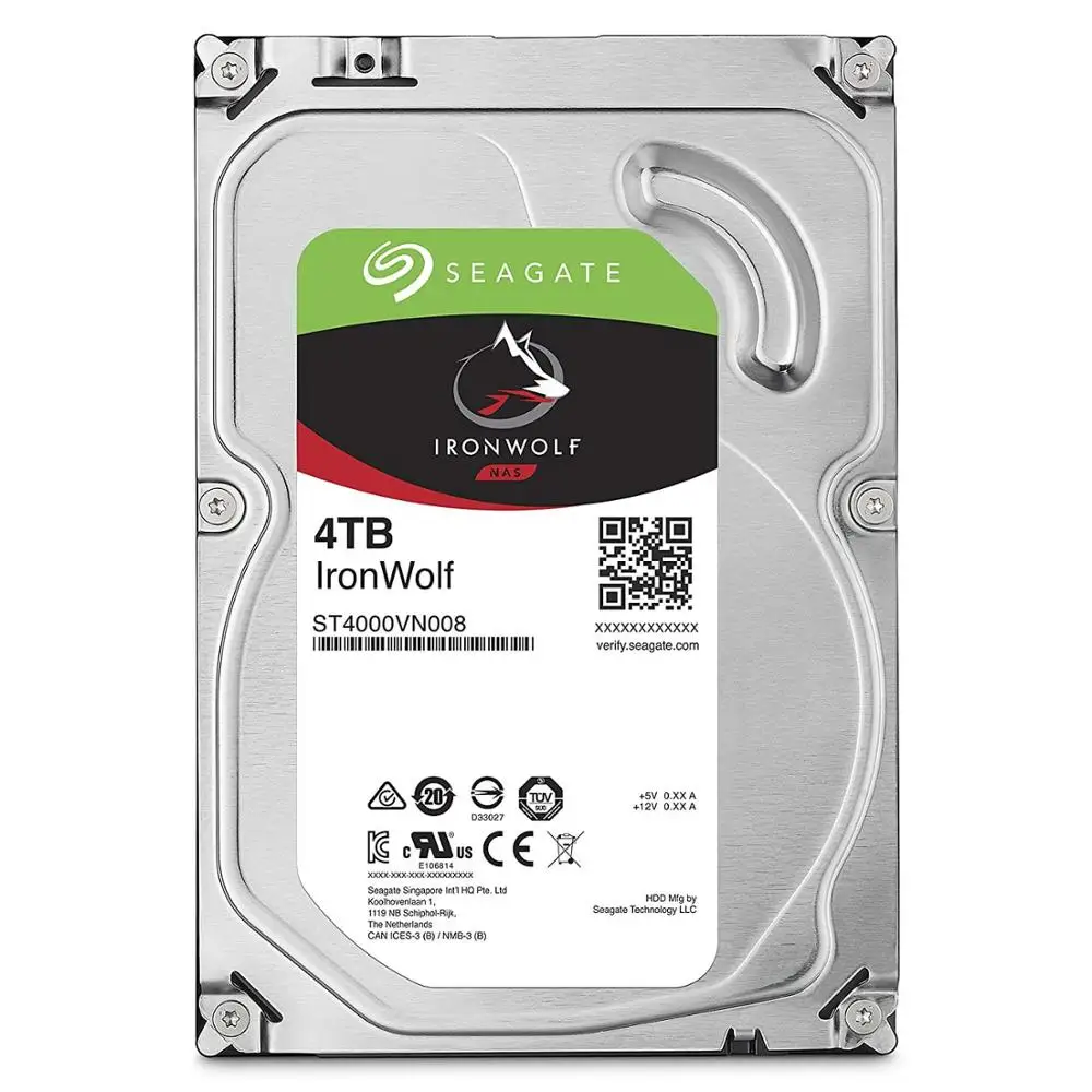 Жесткий диск Seagate 4 ТБ ST4000VN008 NAS, 5900 об/мин, 64 Мб кэш-памяти, SATA 6,0, ГБ/сек. 3,5 дюйма, внутренний жесткий диск