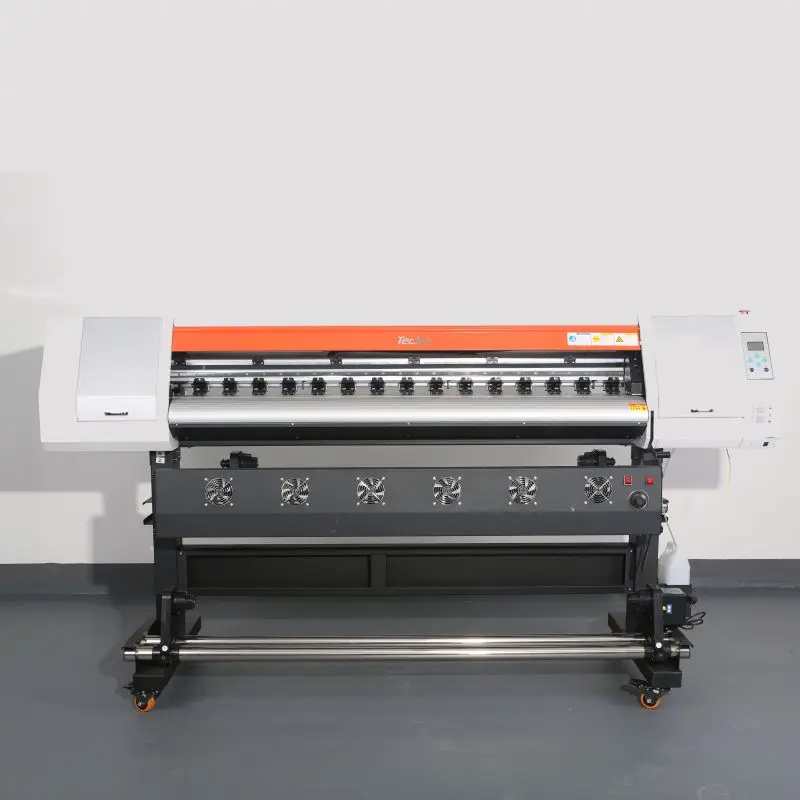 Lecai 1.8m Eco solvent outdoor printer/resolution 1440 dpi with 2 DX7/dx5 head