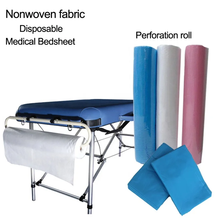 Disposable perforated non woven bed sheet roll PP non woven rolls spunbond wholesale biodegradable non woven fabric material