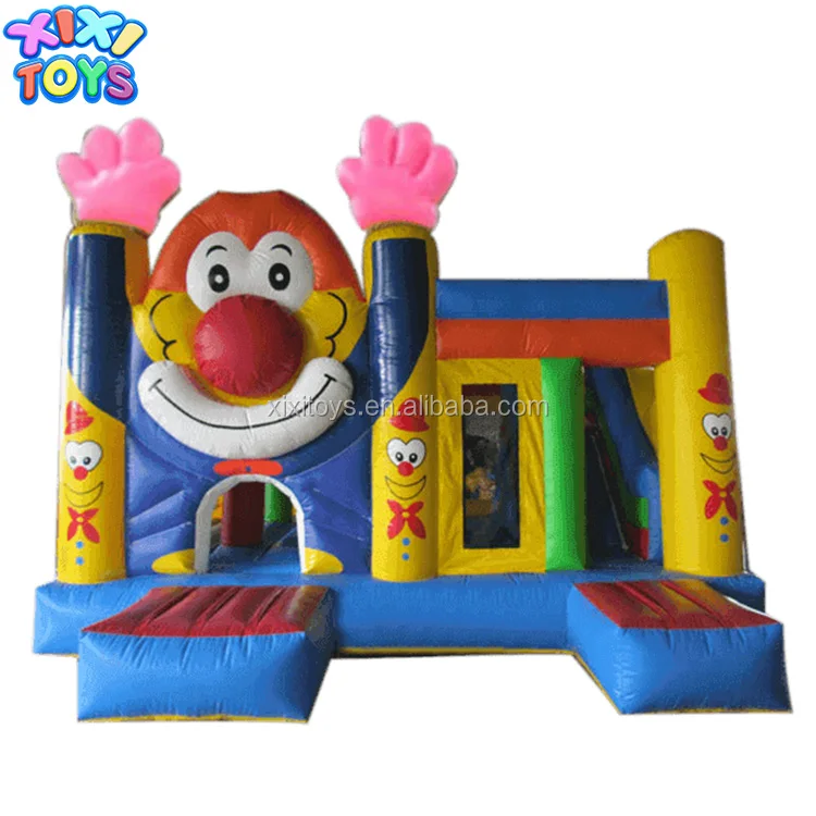XIXI TOYS Inflatable Clown Bouncy Castle Combo With Slide for Children Event, Attractive Kids Jumper House for Sale