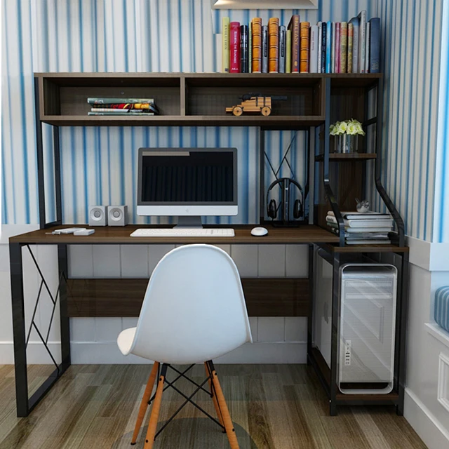 
Modern Design Computer Desk with Bookshelf Writing Desk for Home Office Working Table with Bookshelf Storage 