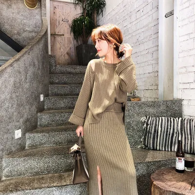 
Knitwear two set high quality cashmere women sweater 