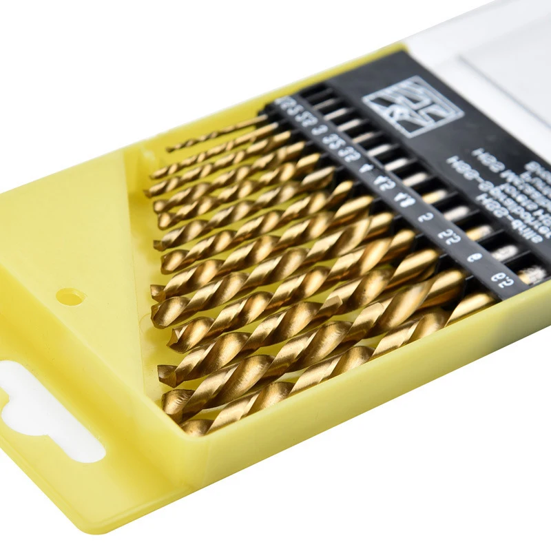 set of 13pcs high speed steel drills bits 4241 straight shank twist drill hole opener for woodworking plastic iron aluminum part