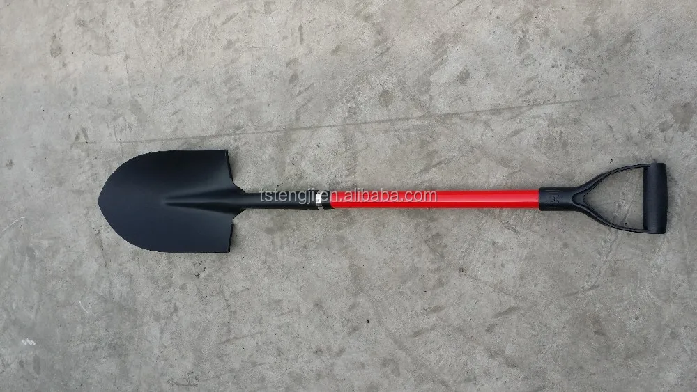 
2018 handle shovel S518FL material 50Mn hrc48 fiberclass handle shovel 