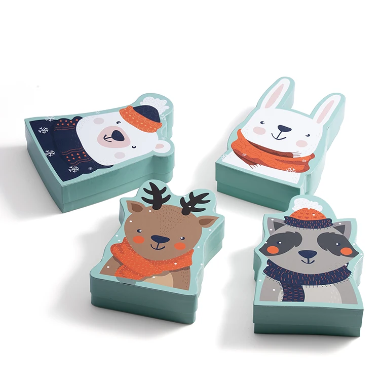 Glossy Finish Color Printed Children Toy Packaging Hard Cardboard Paper Animal Shape Gift Box