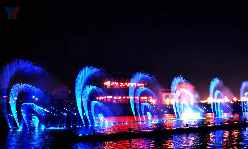 
Hot Sell Dmx 512 Digital Control System Garden Water Music Fountain For Outdoor Use 