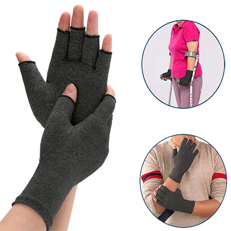 Компрессионные Перчатки Для ревматоидного артрита перчатки без пальцев для снятия боли в руках и при артрите игр женщин мужчин