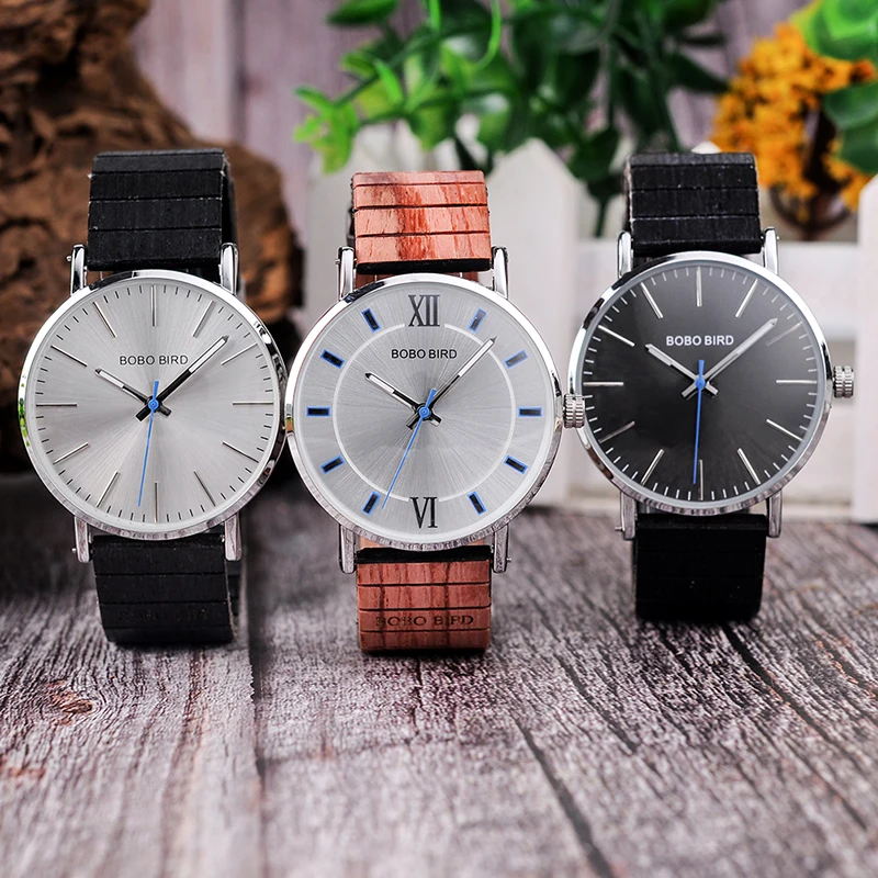 New Design Wood Watch for Men and Women Casual Quartz Watch in Wooden Gift Box