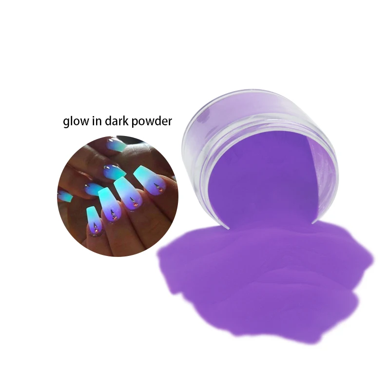 wholesale 3 in 1 Glow In the Dark Nail Dipping NEON fluorescence Pigment Acrylic Powder
