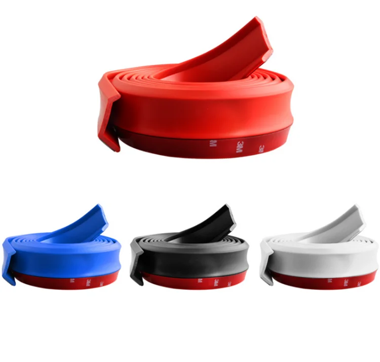 Universal Front Bumper Spoiler Rubber Anti-Scratch Lip Bumper For Cars Trucks SUV 2.5mm