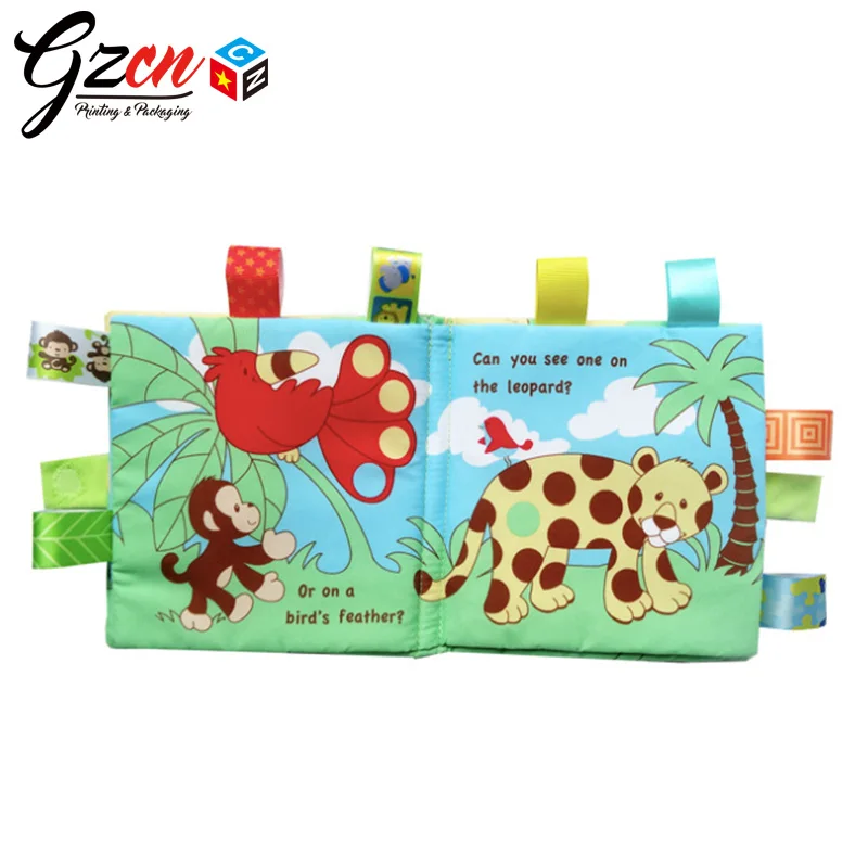 Детская книга из мягкой ткани с принтом на заказ