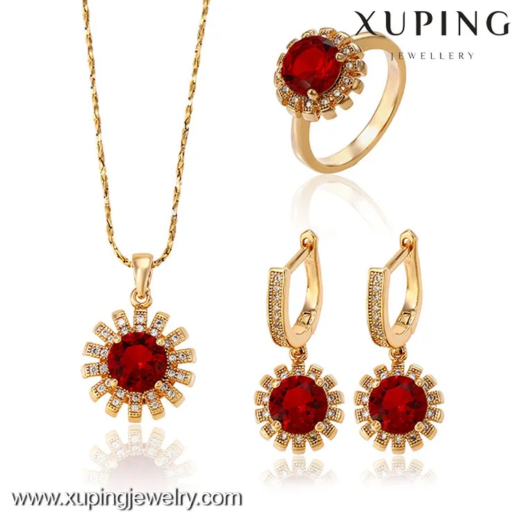 62958 Xuping 18k Gold Costume Jewelry, Fashion Trendy Jewelry Set