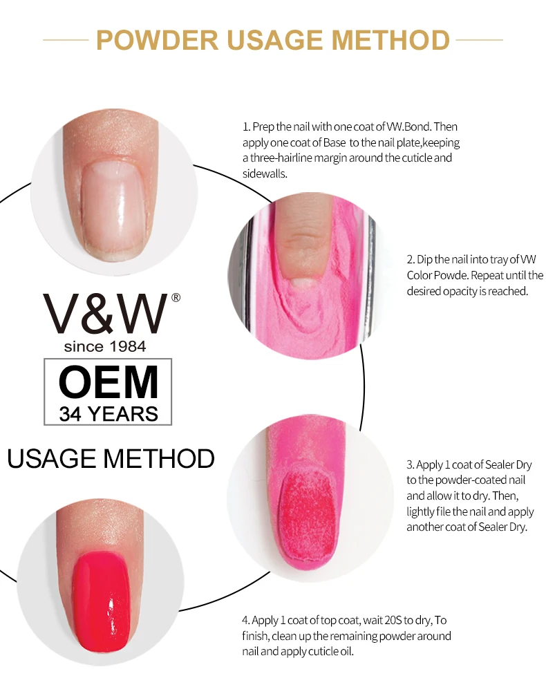 Oem Personality Acrylic Nail Dipping Powder Acrylic Powder For Dipping