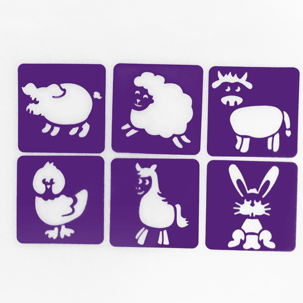 6 Designs Journal Stencil Plastic Planner Set for Notebook/Diary/Scrapbook