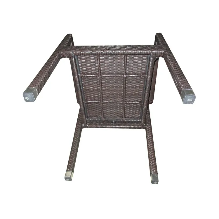 Factory Direct Selling Material Woven Rattan Outdoor Dining Chair Back Arm Dinner Chair Black Dining Chairs