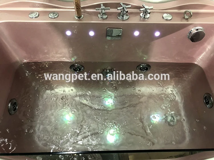 
hot tub dog bathtub massage machine pet spa pool High quality environment acrylic dog bathtub transparent dense bubbles lights 