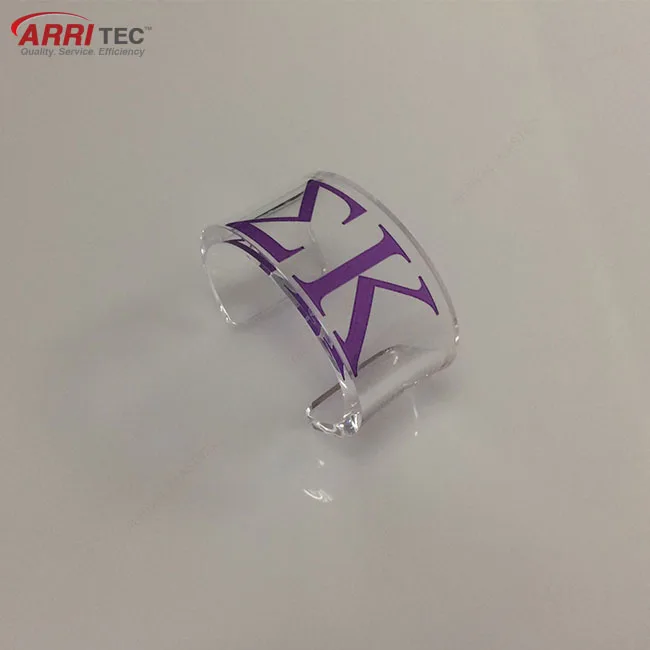 
Moden girl women party bangles Perfect logo acrylic lucite cuff bracelet 