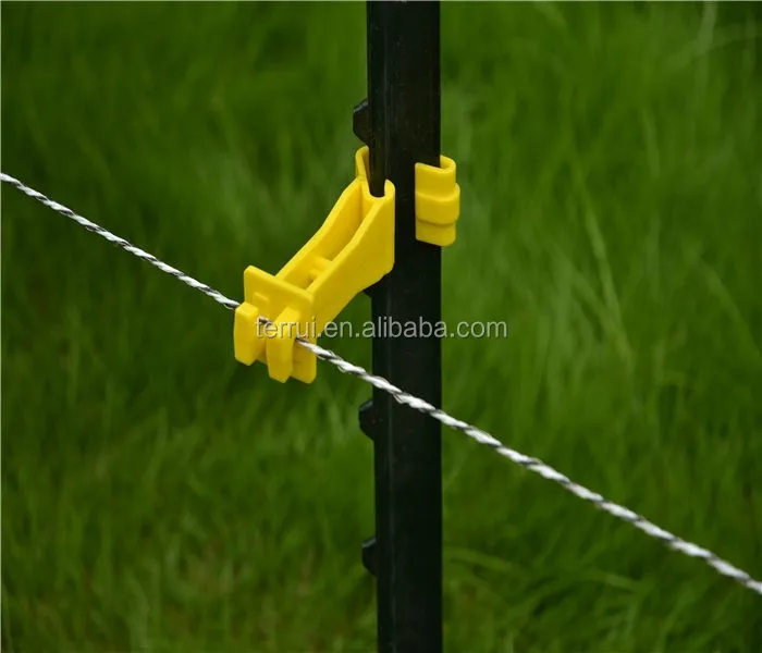 Plastic Insulators for electric fencing T Posts extended 10mm offset Poly Wire electric fence insulator