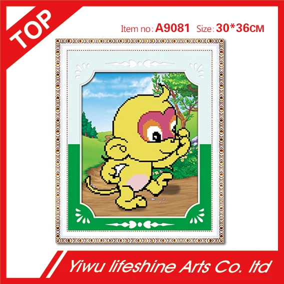 12 Chinese zodiac signs happy horse 5D diamond painting mosaic needlework cartoon animal picture for children cross stitch