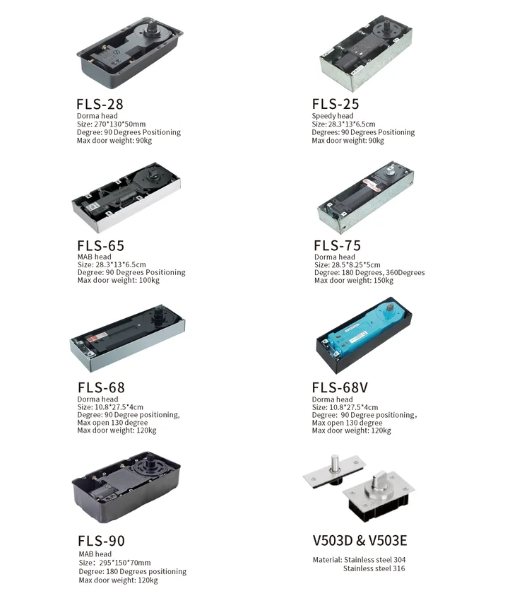 Крепкая напольная пружинная дверь стеклянная фурнитура аксессуары