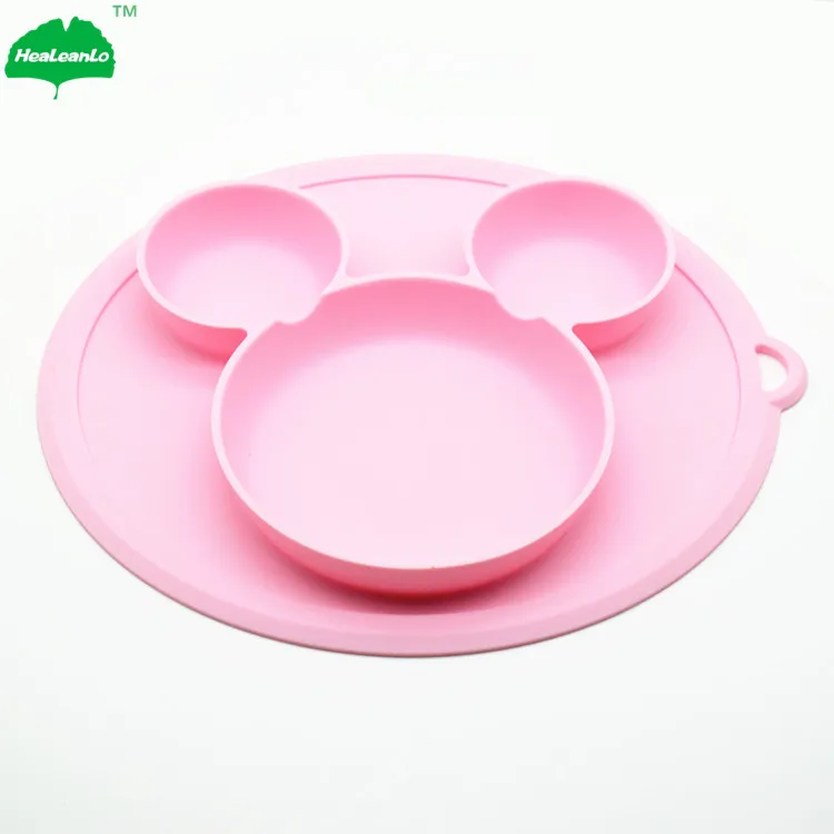 New Kids Platesmat Suction Baby Silicone Plates for Toddlers Dishes