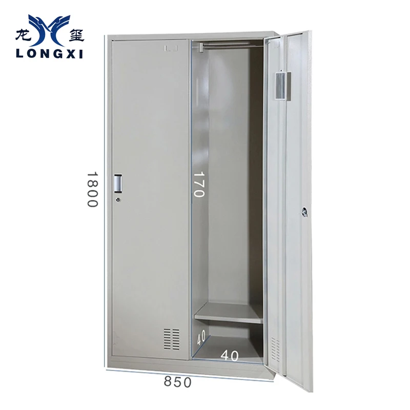 Modern two-door clothes cabinet,storage cabinets metal locker 2door