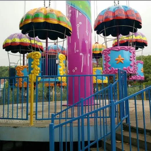 
outdoor amusement park ride 18-seat lifting parachute tower 