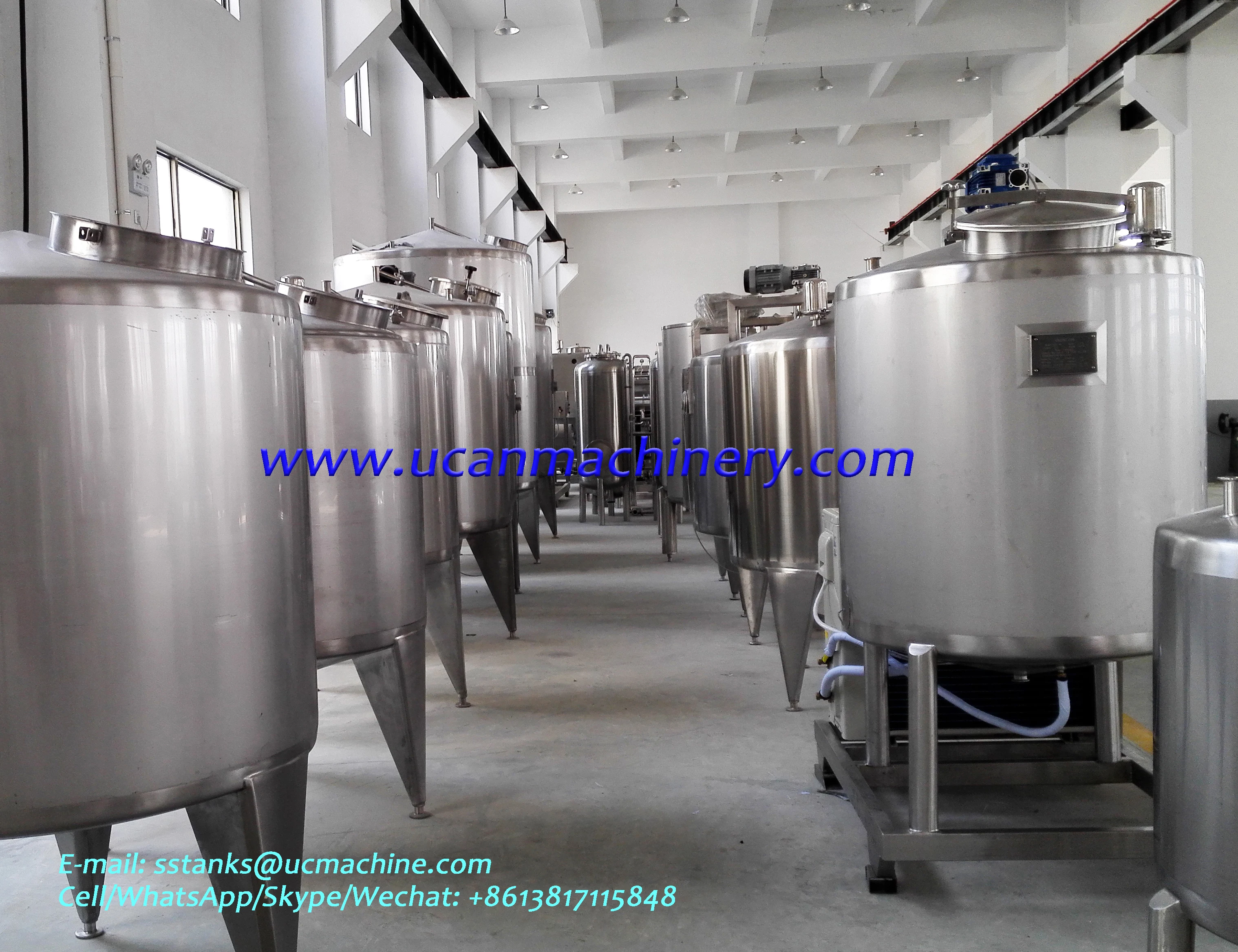 1000 Liter Pressure Stainless Steel Mixing Tank