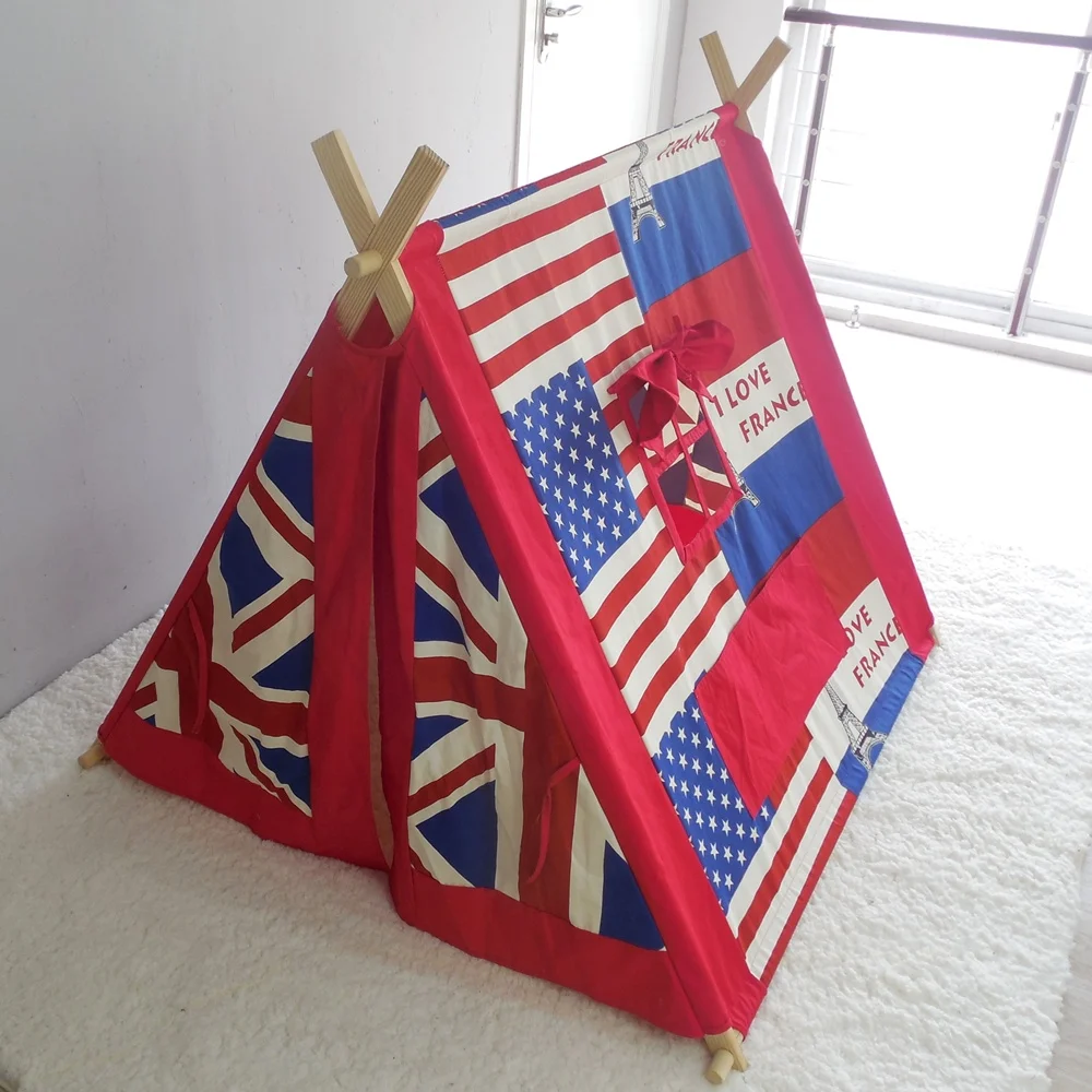Design Triangle Durable Kid Teepee Easy Assemble A Frame Camping Kid Tent