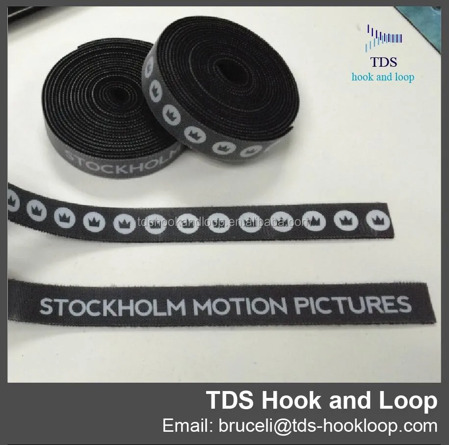 customized colorful custom logo back to back hook and loop