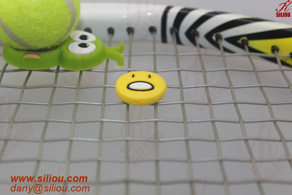 Eco-friendly plastic tennis vibration damp for international US tennis open custom damp flag dampener