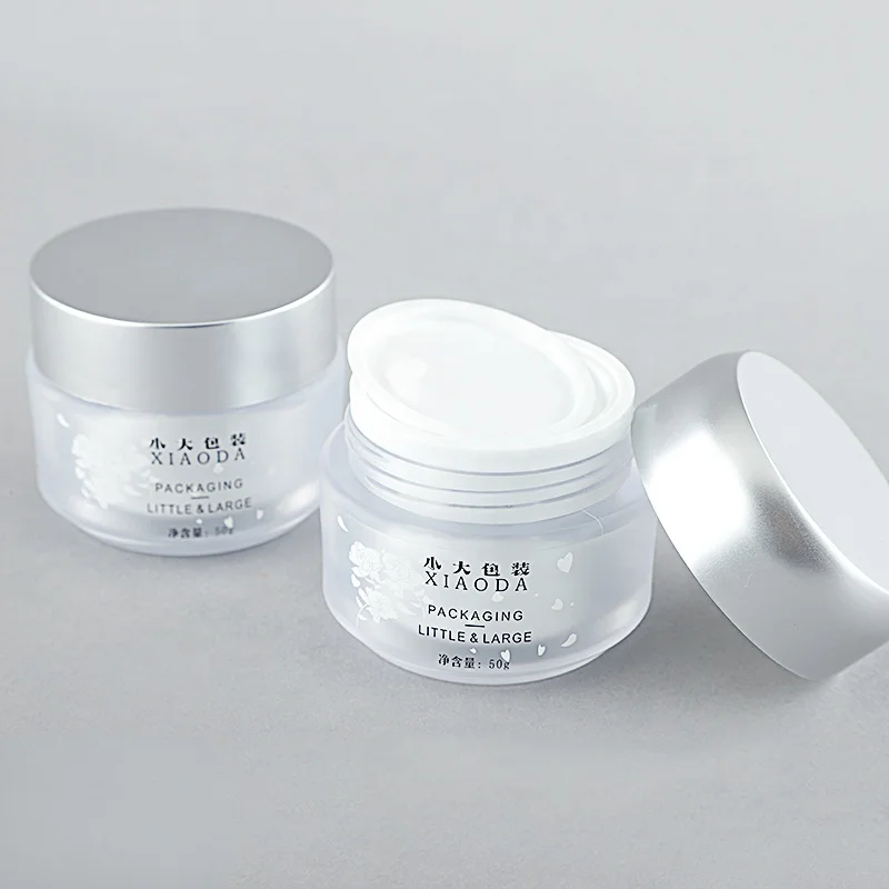 
Stock Luxury PET Plastic Face Lotion 50g Container Cosmetic Cream Jar 