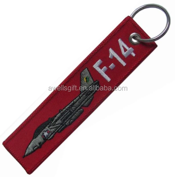 Double-sided woven keyholder/key ring