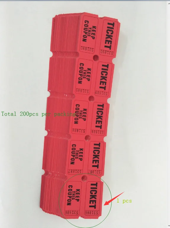 double roll rafflet ticket