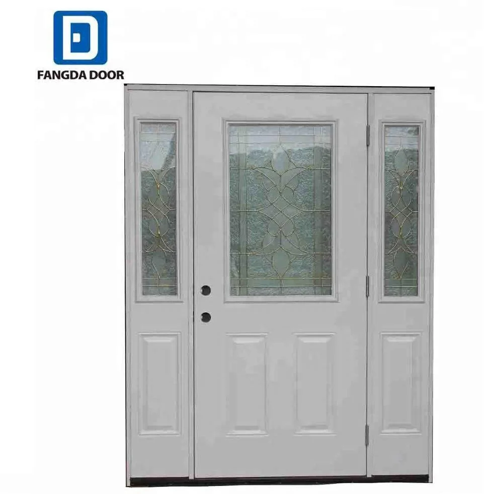 Fangda cheap cheerful fabricated steel main door design entry door