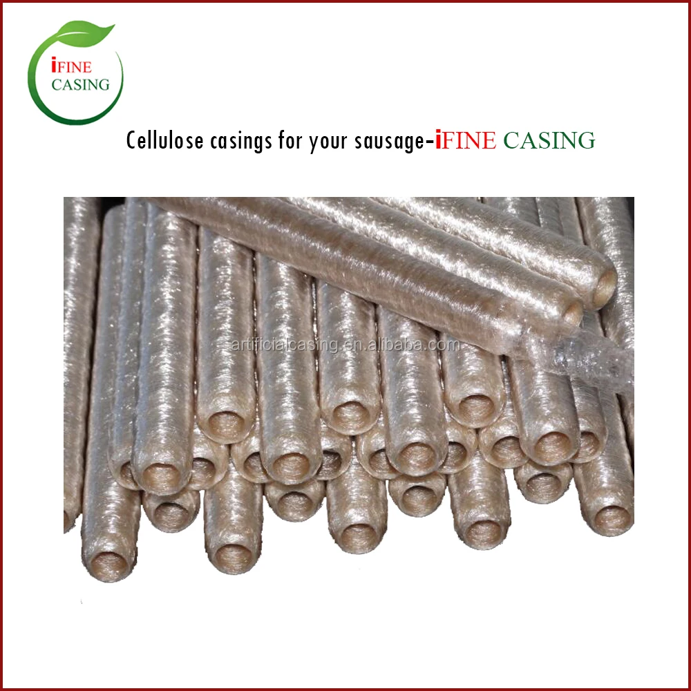 15MM~34MM Durable Fibrous Cellulose Sausage Casing for Frankfurters