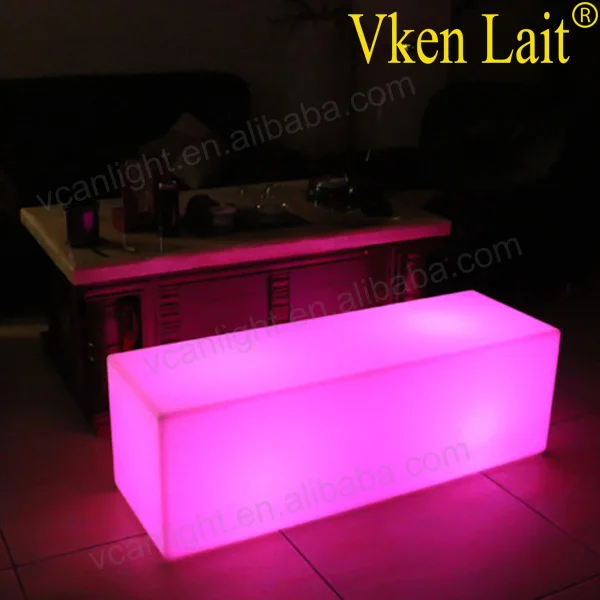 Outdoor RGB bright illuminated light up bar nightclub LED lounge chair table