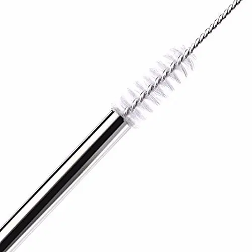 Stainless Steel Drinking Straws, Set of 8 Reusable Metal Drinking Straws with Cleaning Brushes and Portable Storage Box for Tumb