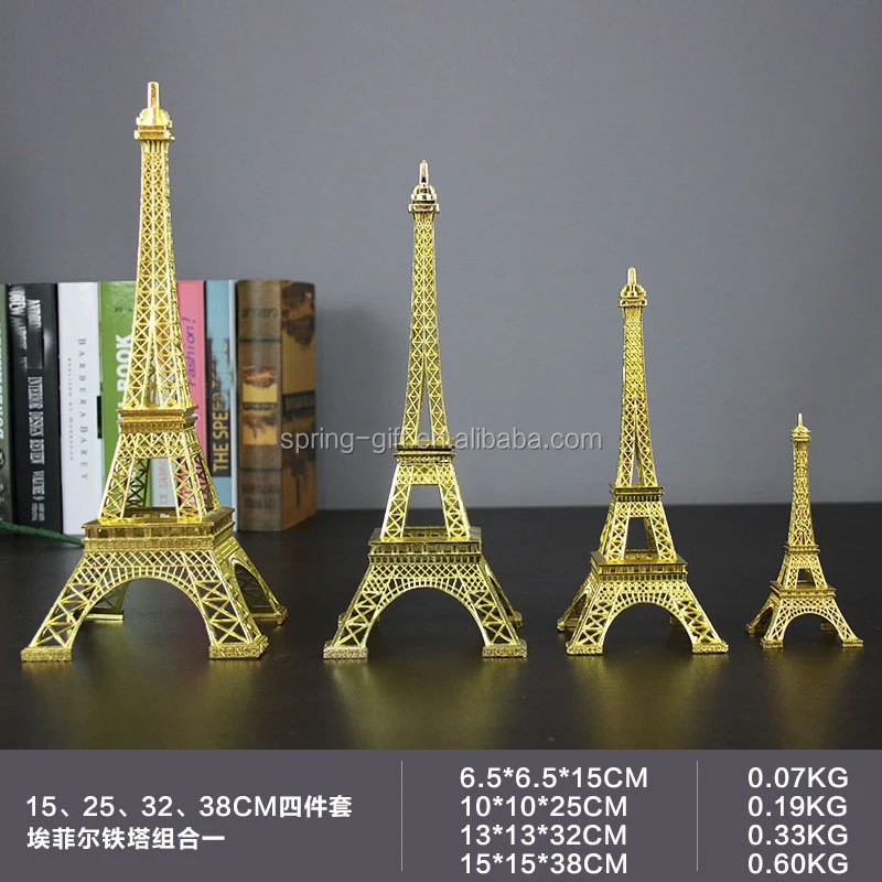 Wedding Decoration  Gift Art  Collectible Holiday Decoration & Gift  Advertising  Souvenir Eiffel Tower in Golden Silver Paris
