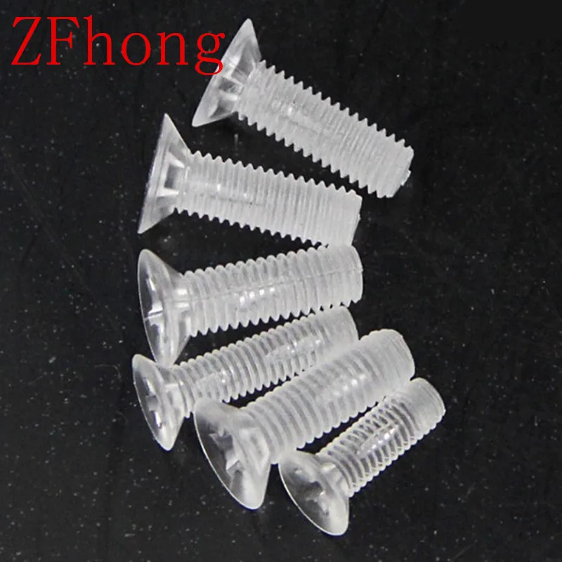 m3 m4 m5 m6 Phillipe Cross Transparent Plastic Bolt Screw with Nut