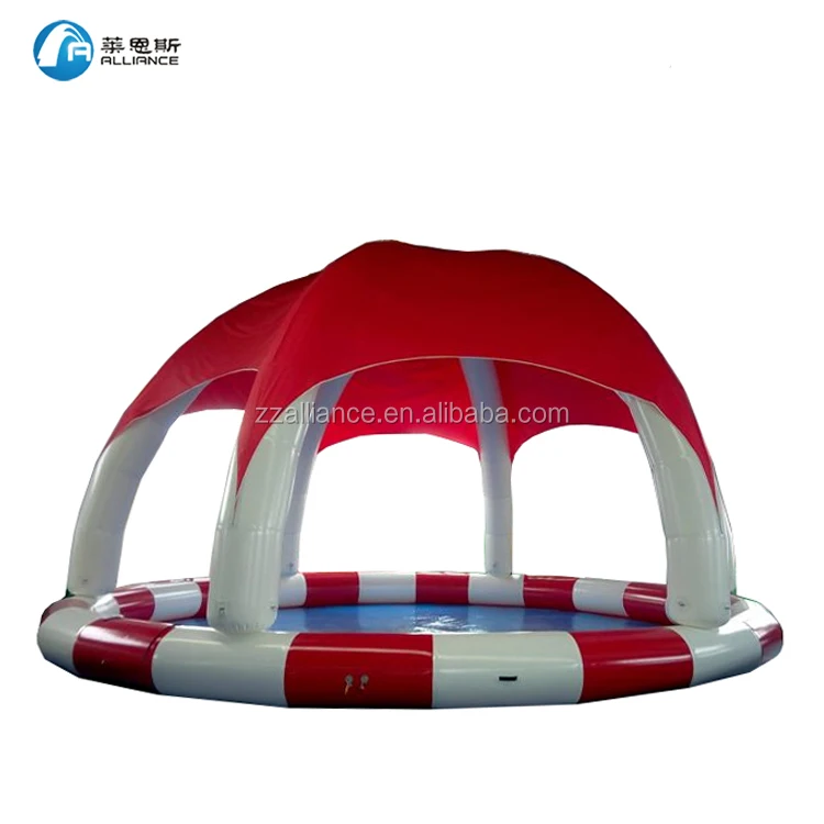 customized size inflatable swimming pool 10x10m big  pool for kids and adult