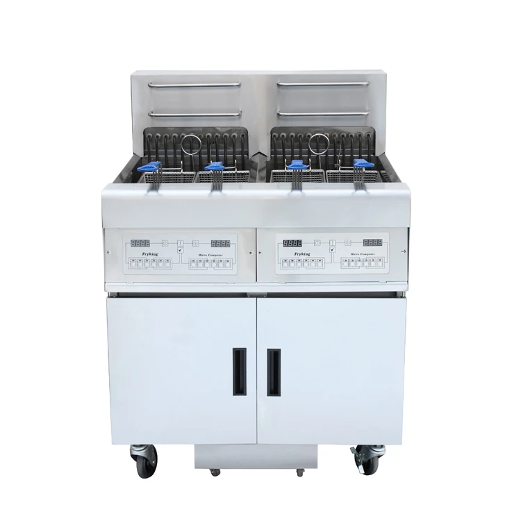 Коммерческий 56л 2 бак 4 корзина электрическая открытая фритюрница с масляным фильтром